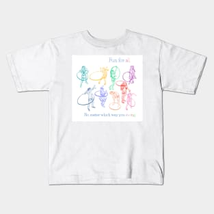 Rainbow Pride Hula Hoopers Kids T-Shirt